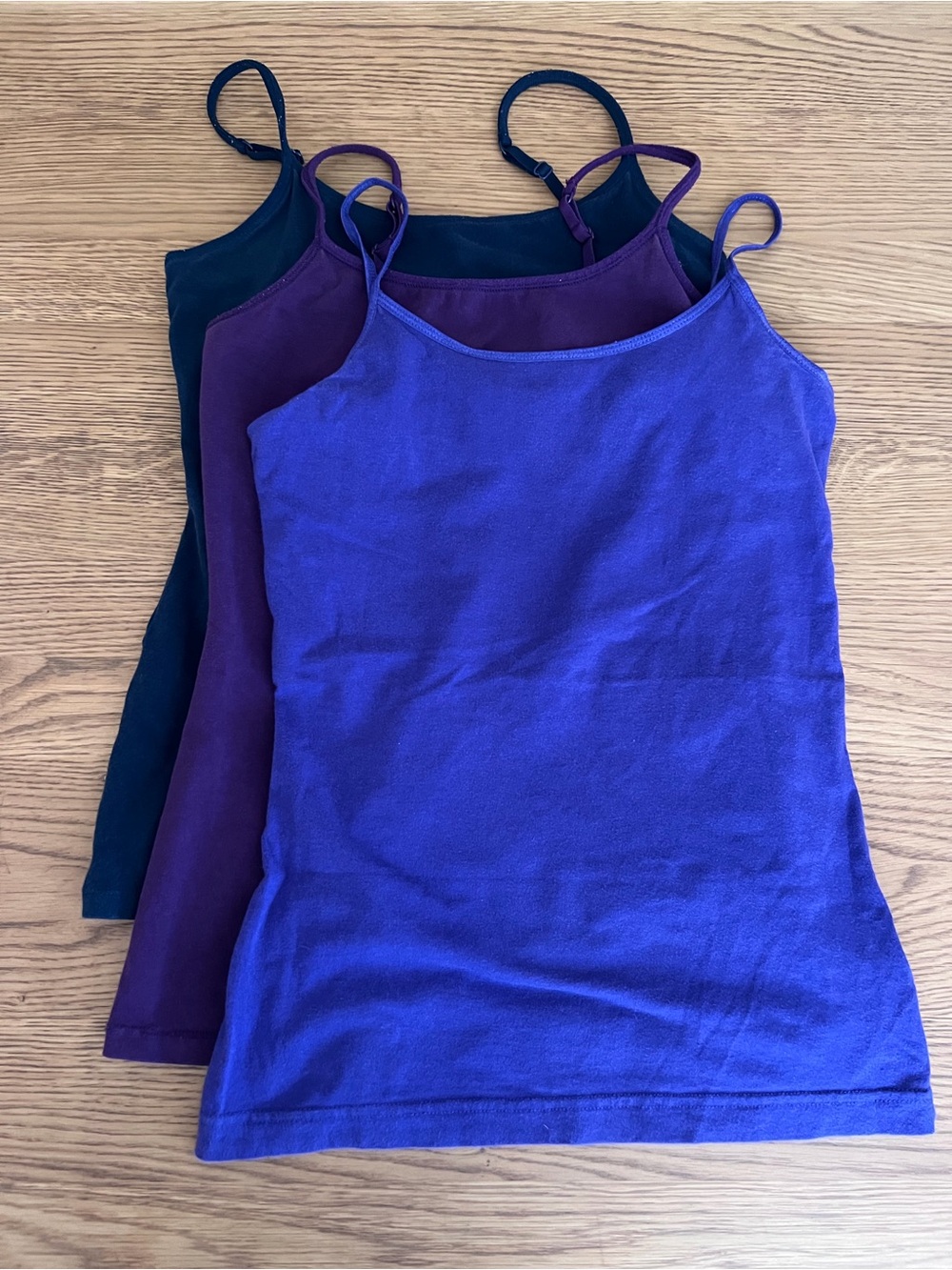 Y2K Camisoles 3-Pack Mixed in Royal Blue, Plum & Bright Purple - Small